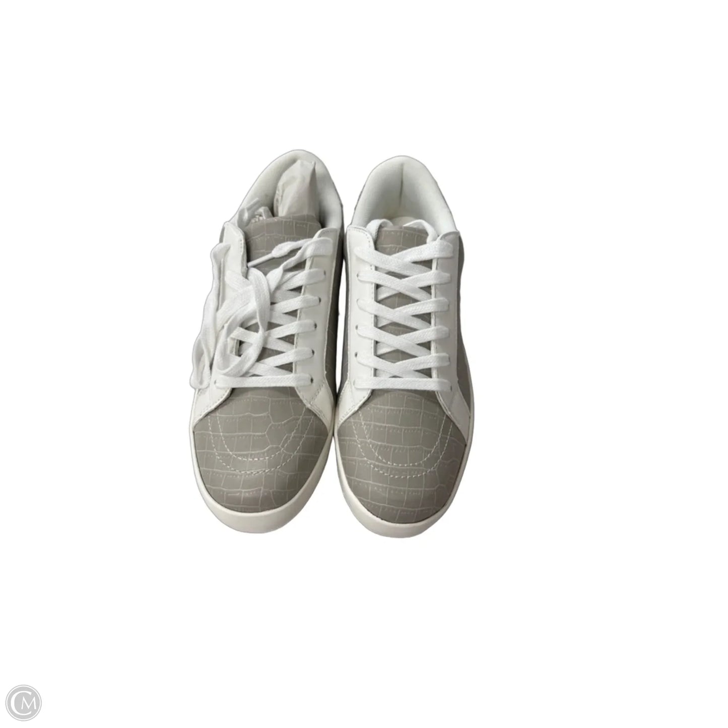 Shoes Sneakers By Just Fab In Grey & White, Size: 10
