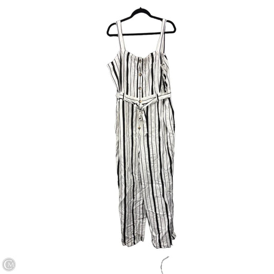 Jumpsuit By Loft In Black & White, Size: 16