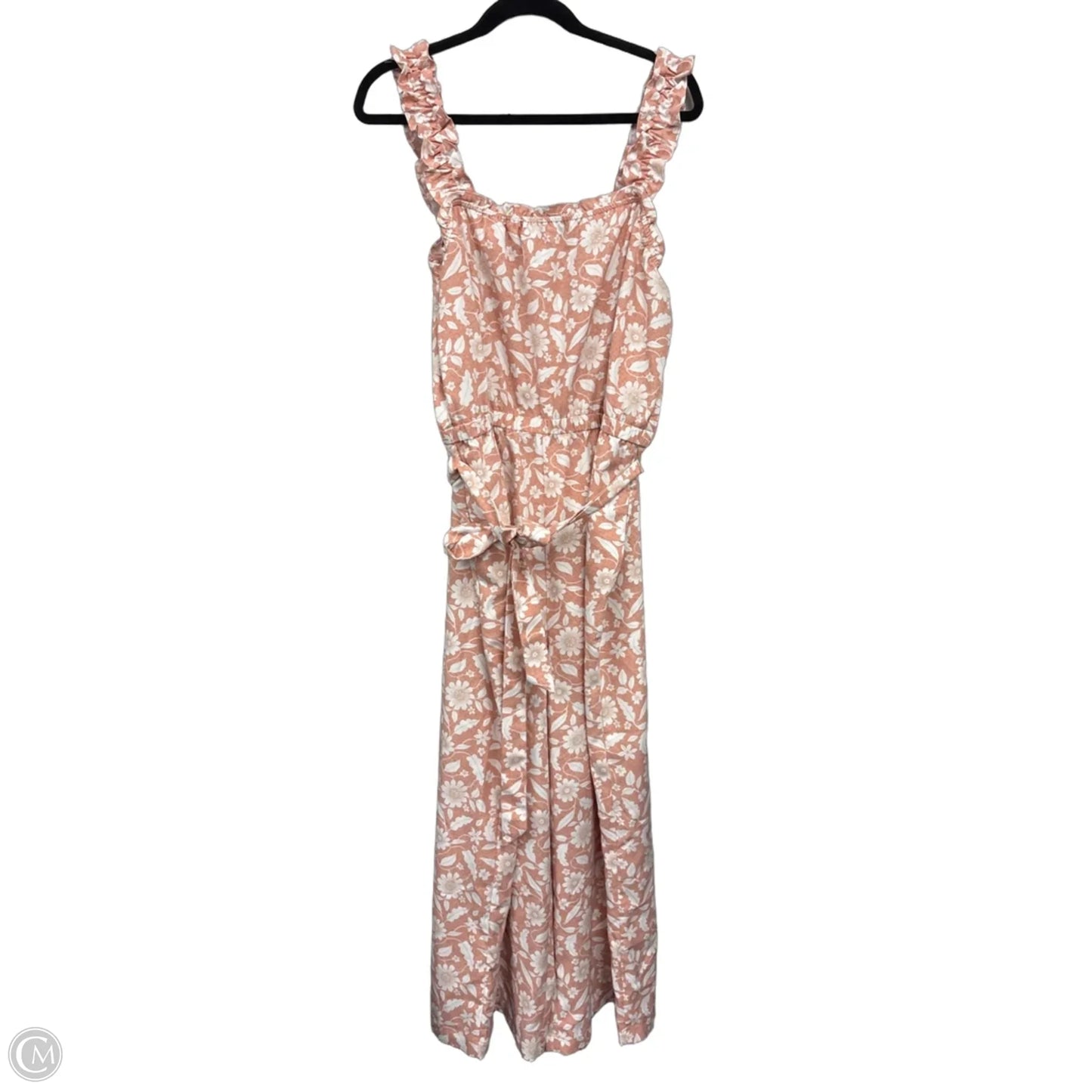 Jumpsuit By Loft In Orange & White, Size: Xxl