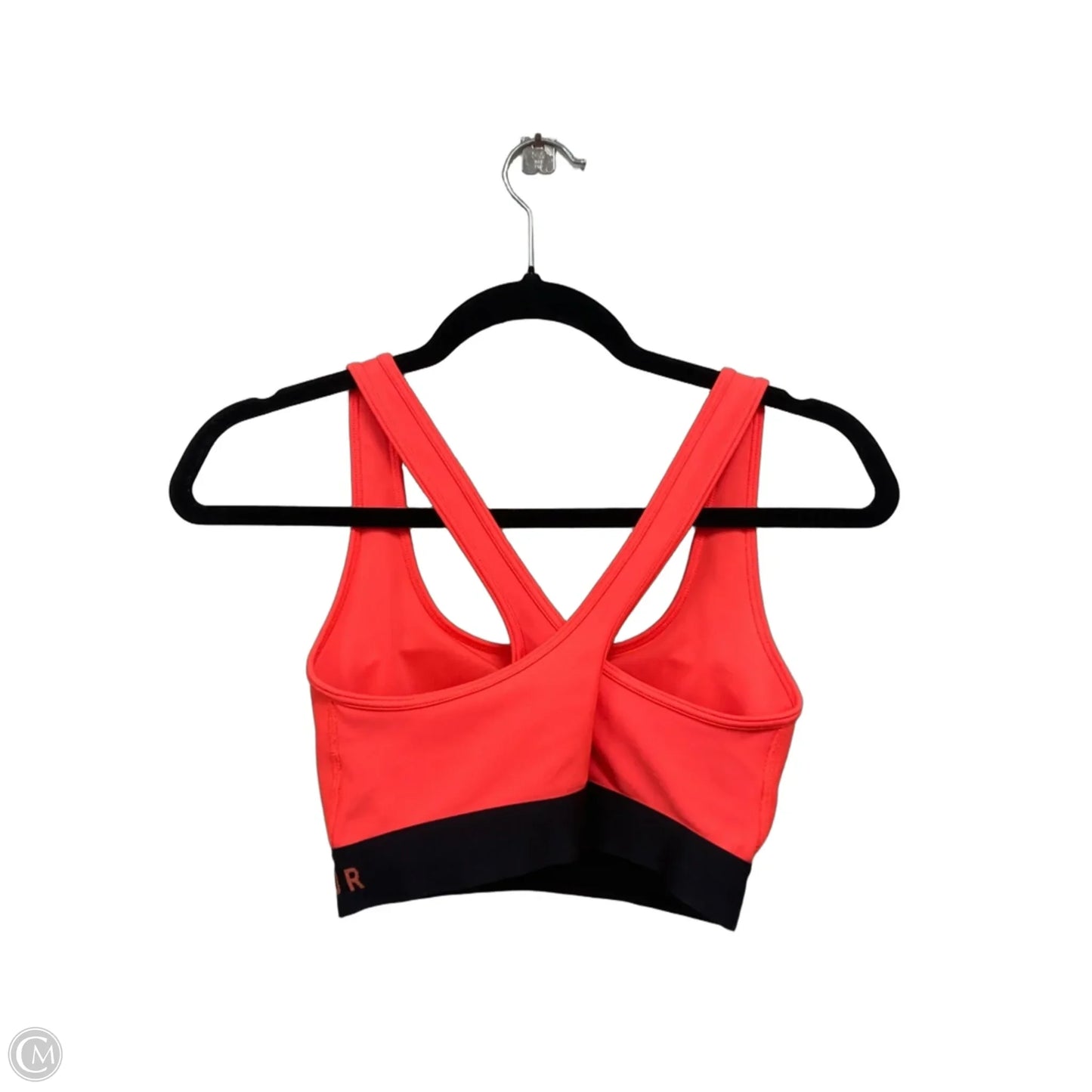 Athletic Bra By Under Armour In Black & Orange, Size: M