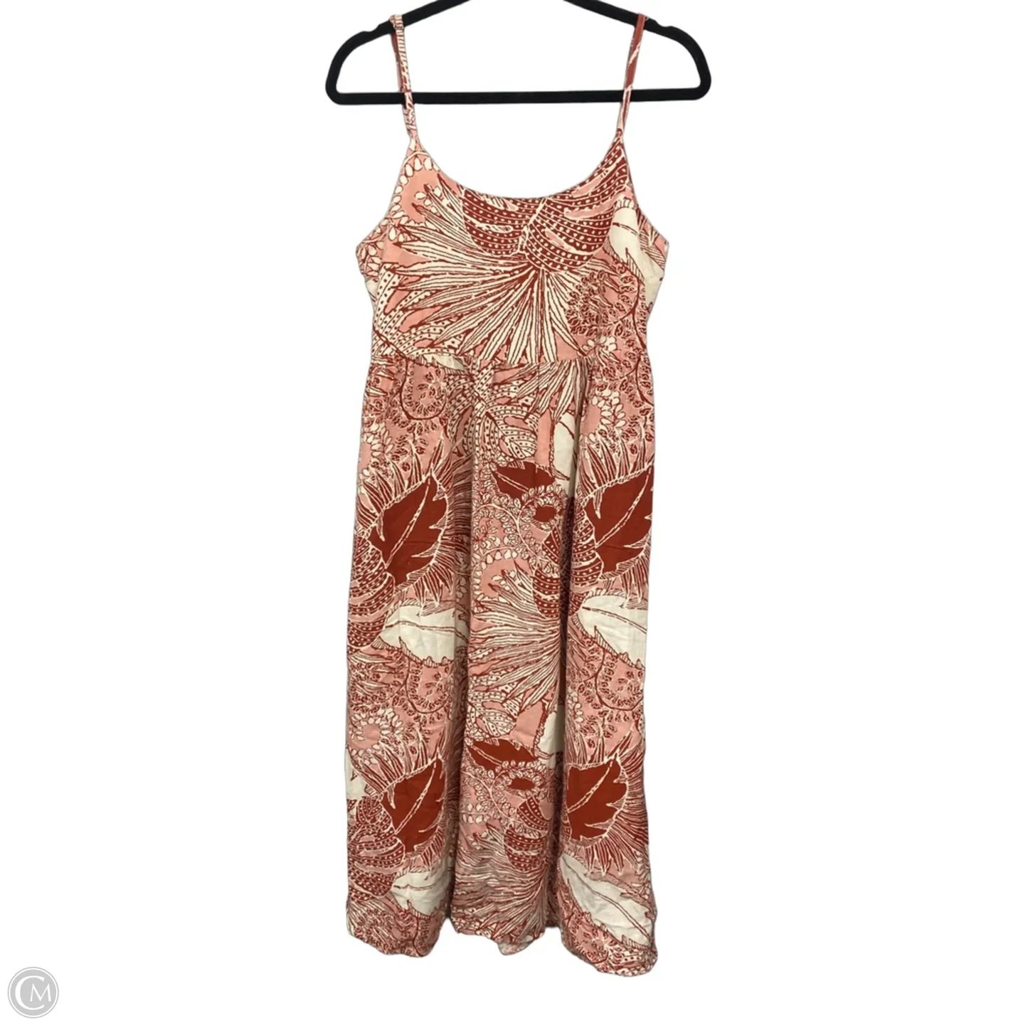 Dress Casual Midi By Japna In Cream & Orange, Size: L