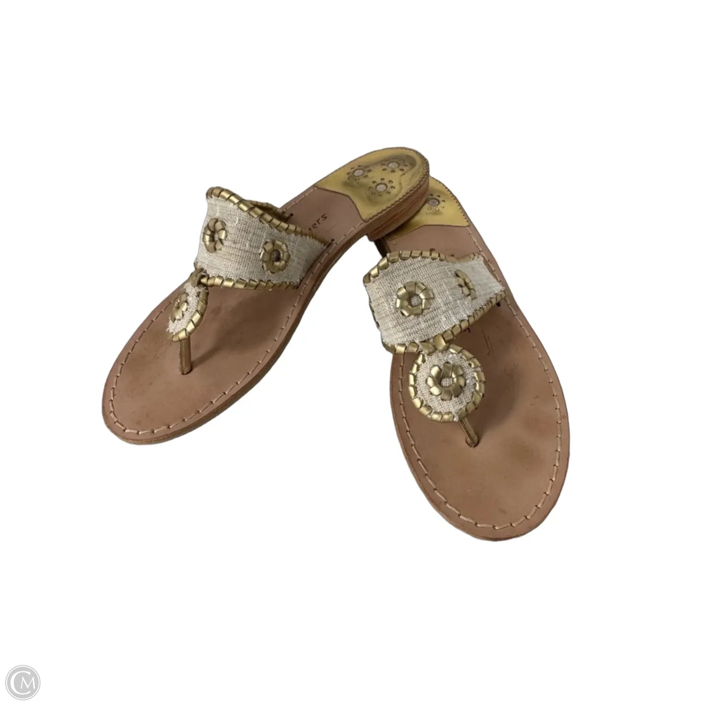 Sandals Flats By Jack Rogers In Gold, Size: 9.5
