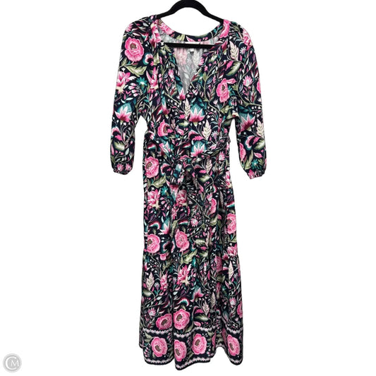Dress Casual Midi By Crown And Ivy In Blue & Pink, Size: L