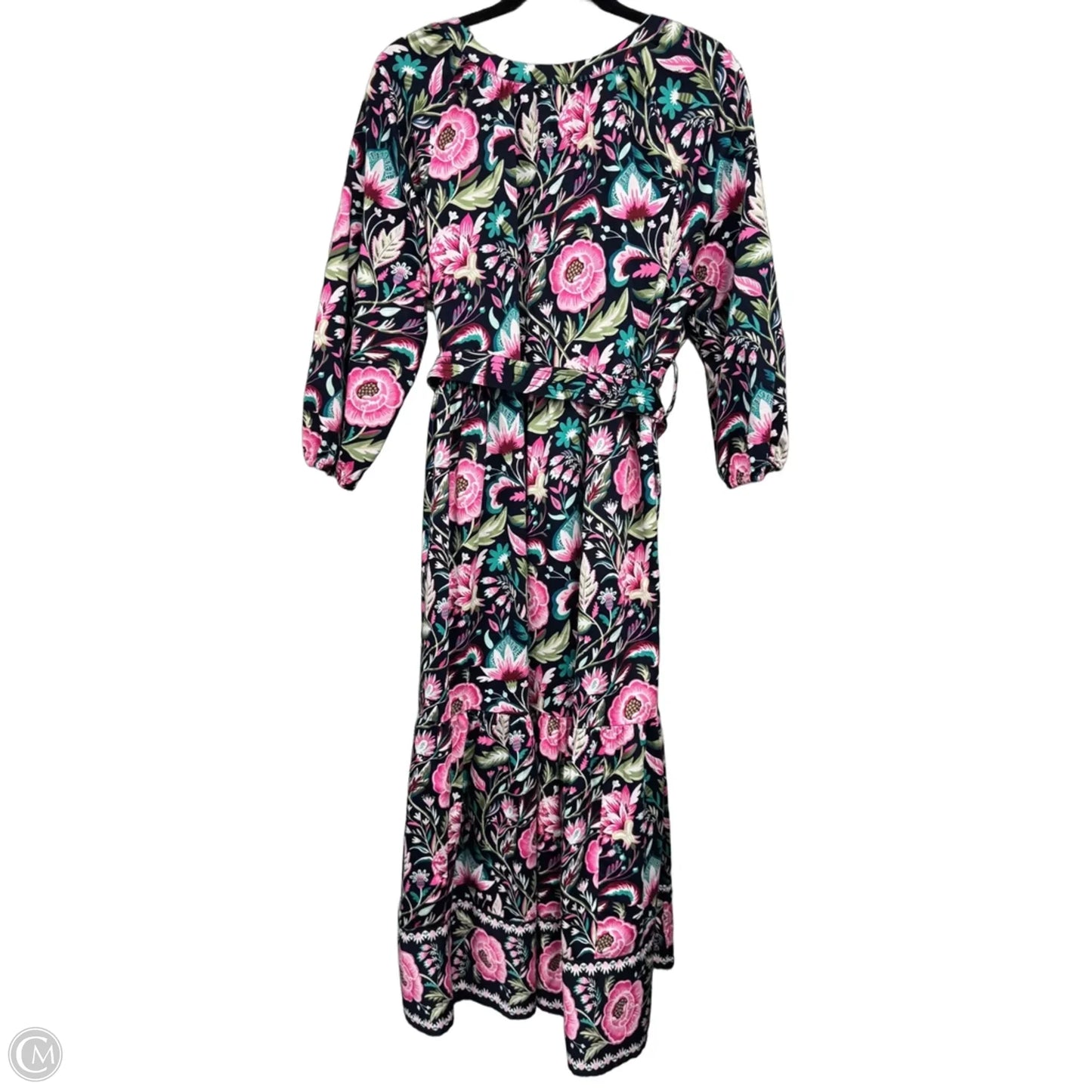 Dress Casual Midi By Crown And Ivy In Blue & Pink, Size: L