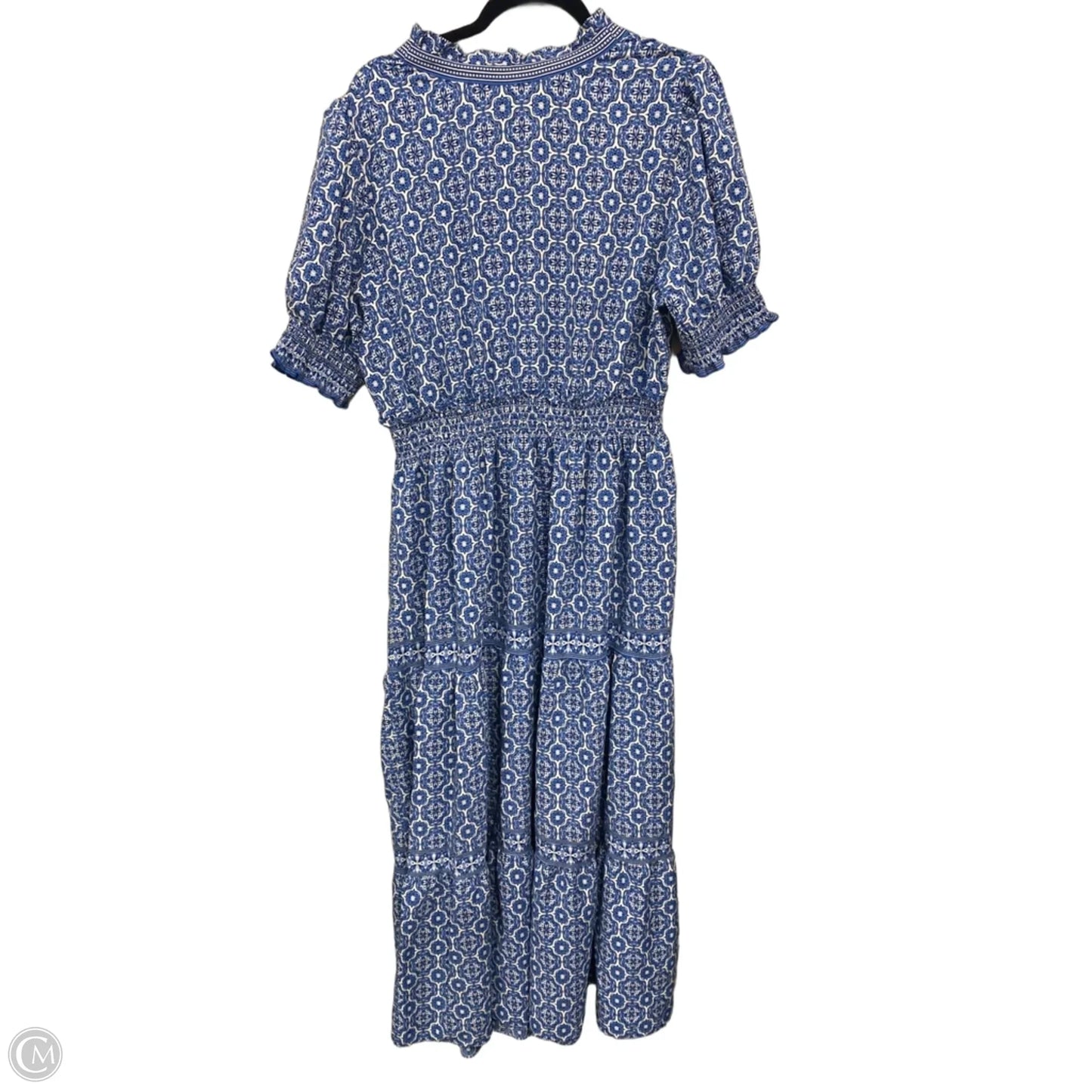 Dress Casual Maxi By Max Studio In Blue & White, Size: 1x