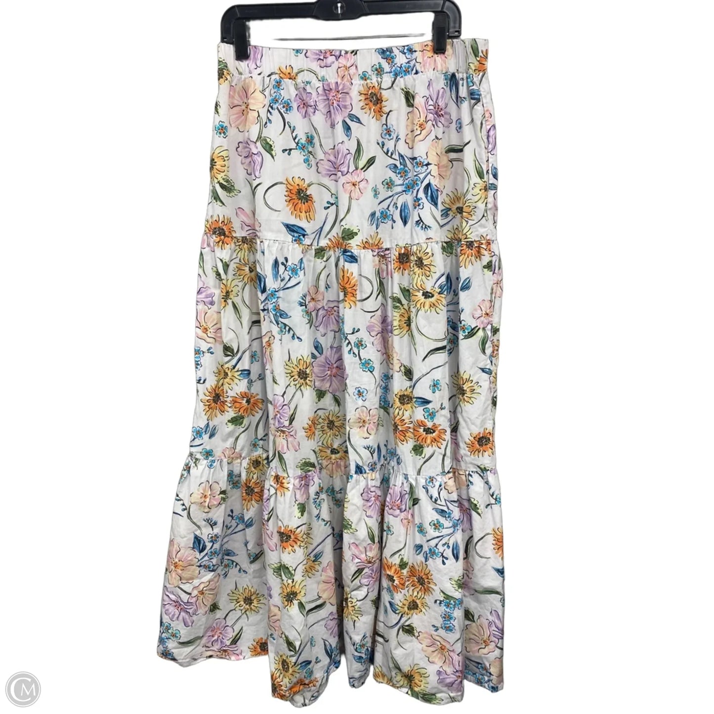 Skirt Maxi By Crown And Ivy In Purple & White, Size: L