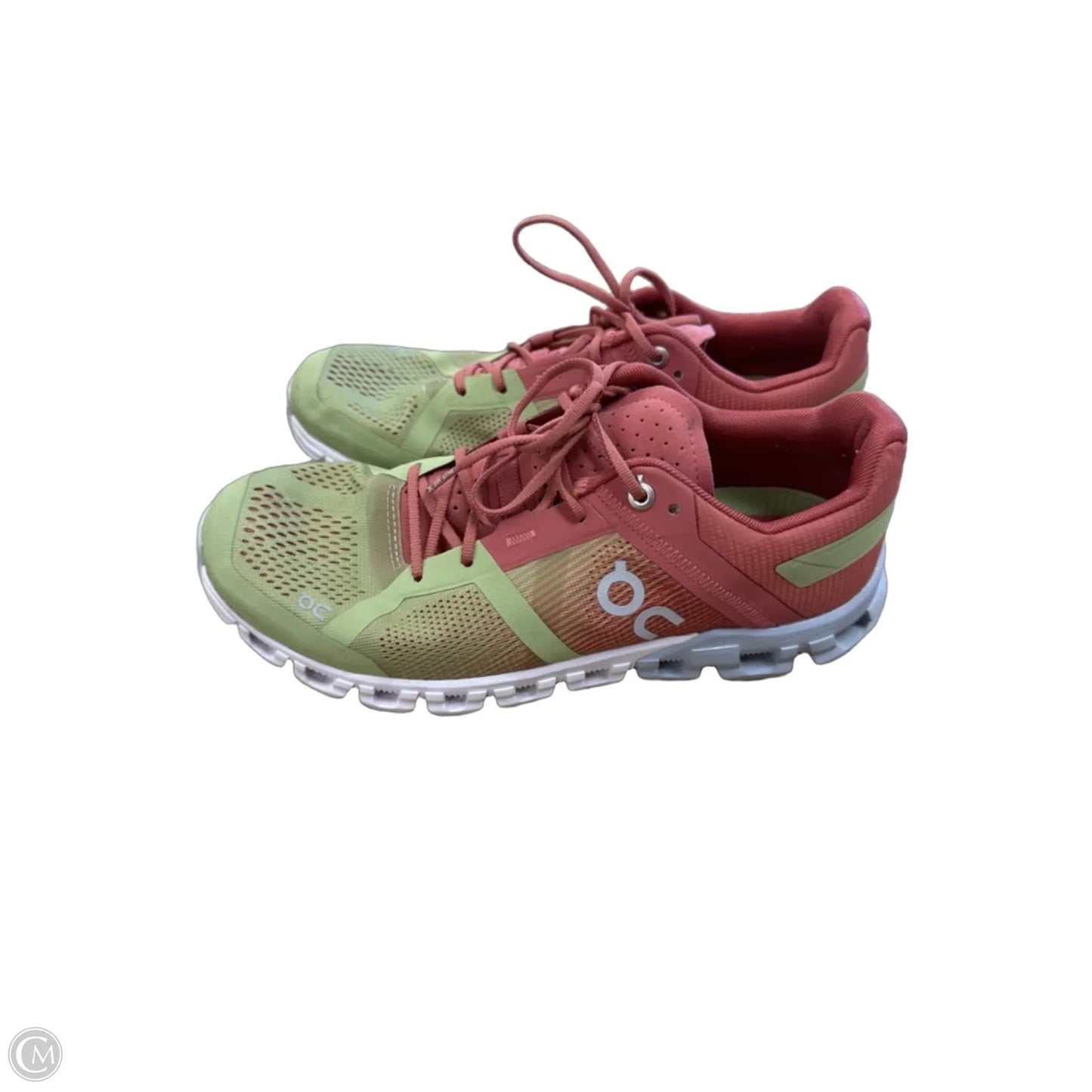 Shoes Athletic By On Cloud In Green & Orange, Size: 8