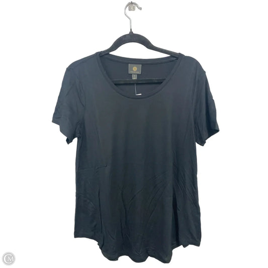 Top Short Sleeve By Jm Collections In Black, Size: M