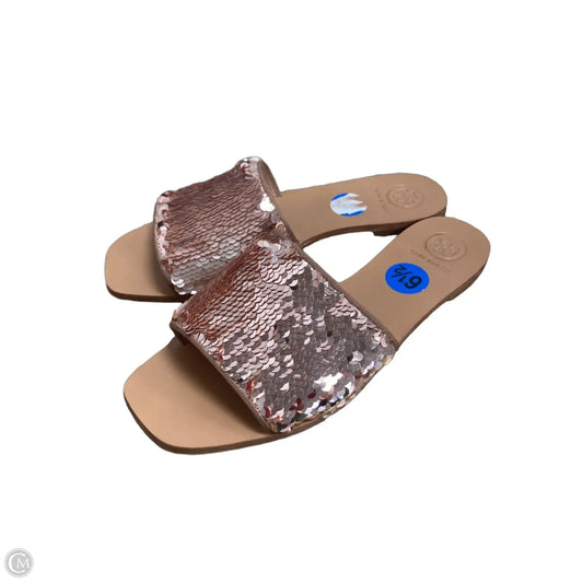 Sandals Designer By Tory Burch In Rose Gold, Size: 6.5