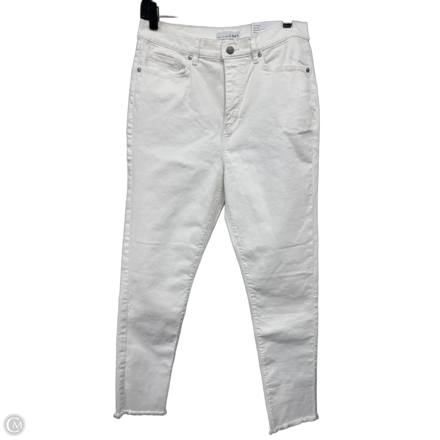 Jeans Skinny By Loft In Cream, Size: 8