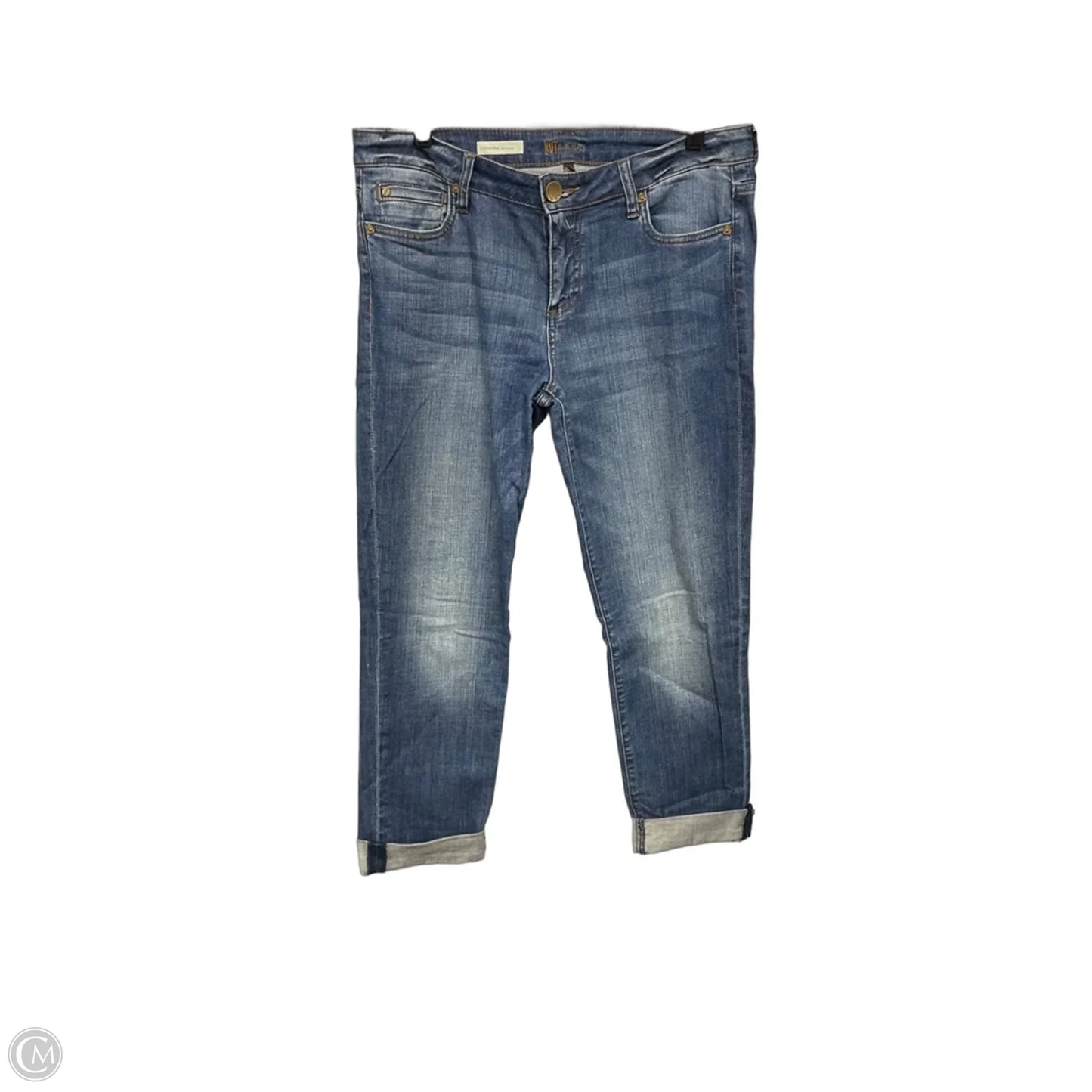 Jeans Boyfriend By Kut In Blue, Size: 10