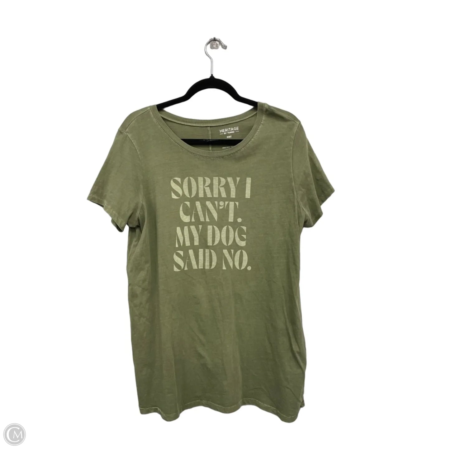 Top Short Sleeve Basic By Torrid In Green, Size: L
