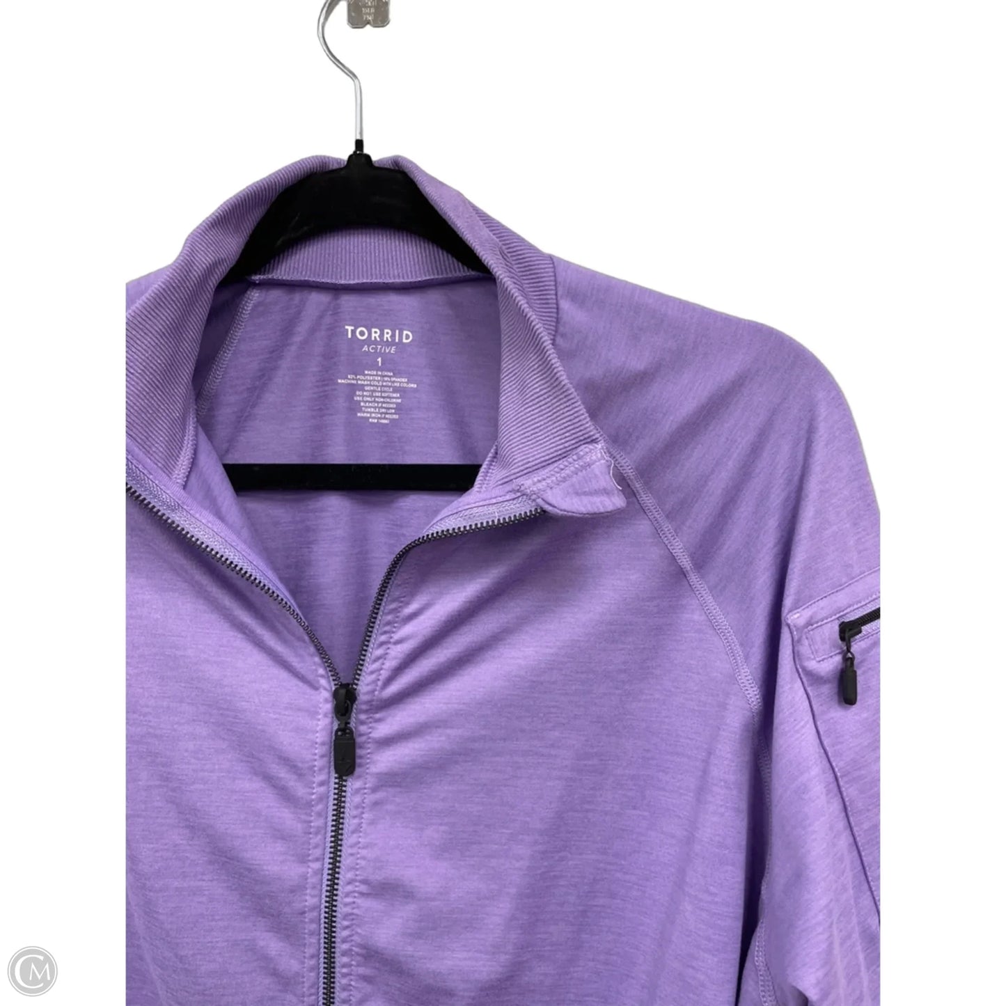 Athletic Jacket By Torrid In Purple, Size: 1x