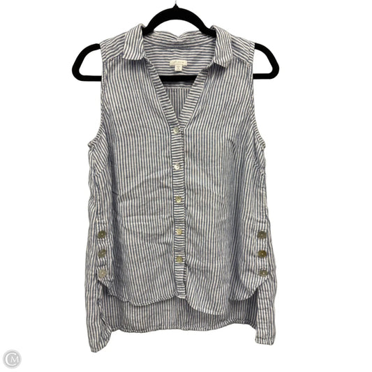Top Sleeveless By J. Jill In Blue & White, Size: Mp