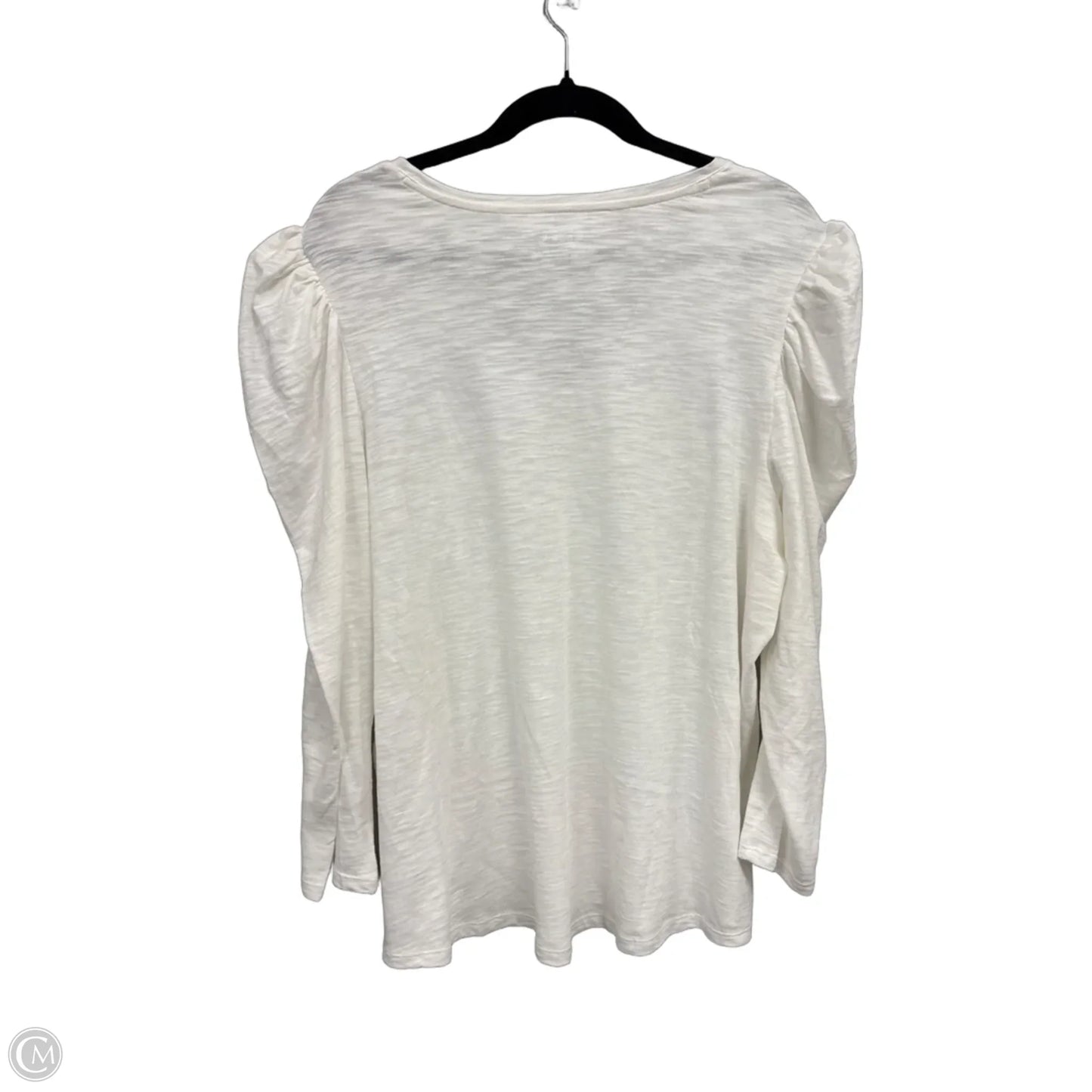 Top Long Sleeve Basic By Chicos In White, Size: Xxl