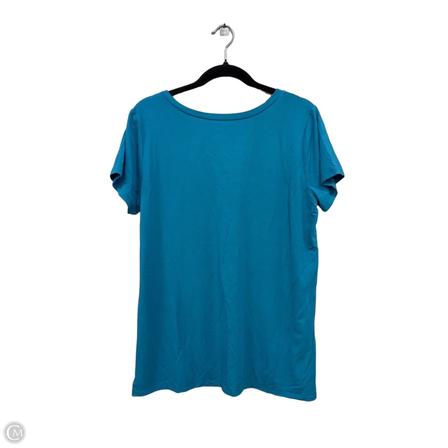 Top Short Sleeve Basic By Grace & Lace In Blue, Size: L