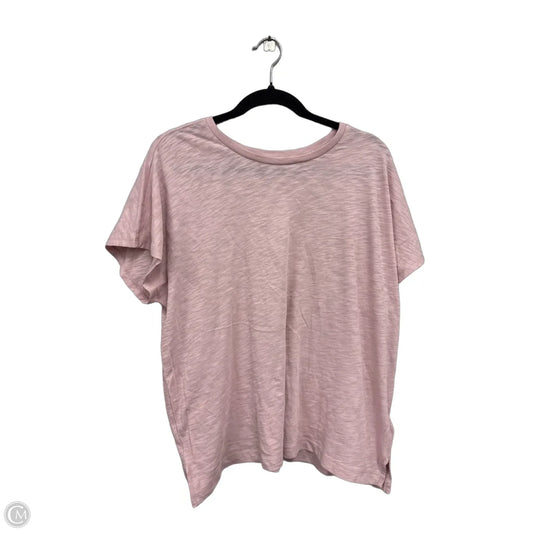Top Short Sleeve Basic By Madewell In Pink, Size: Xl