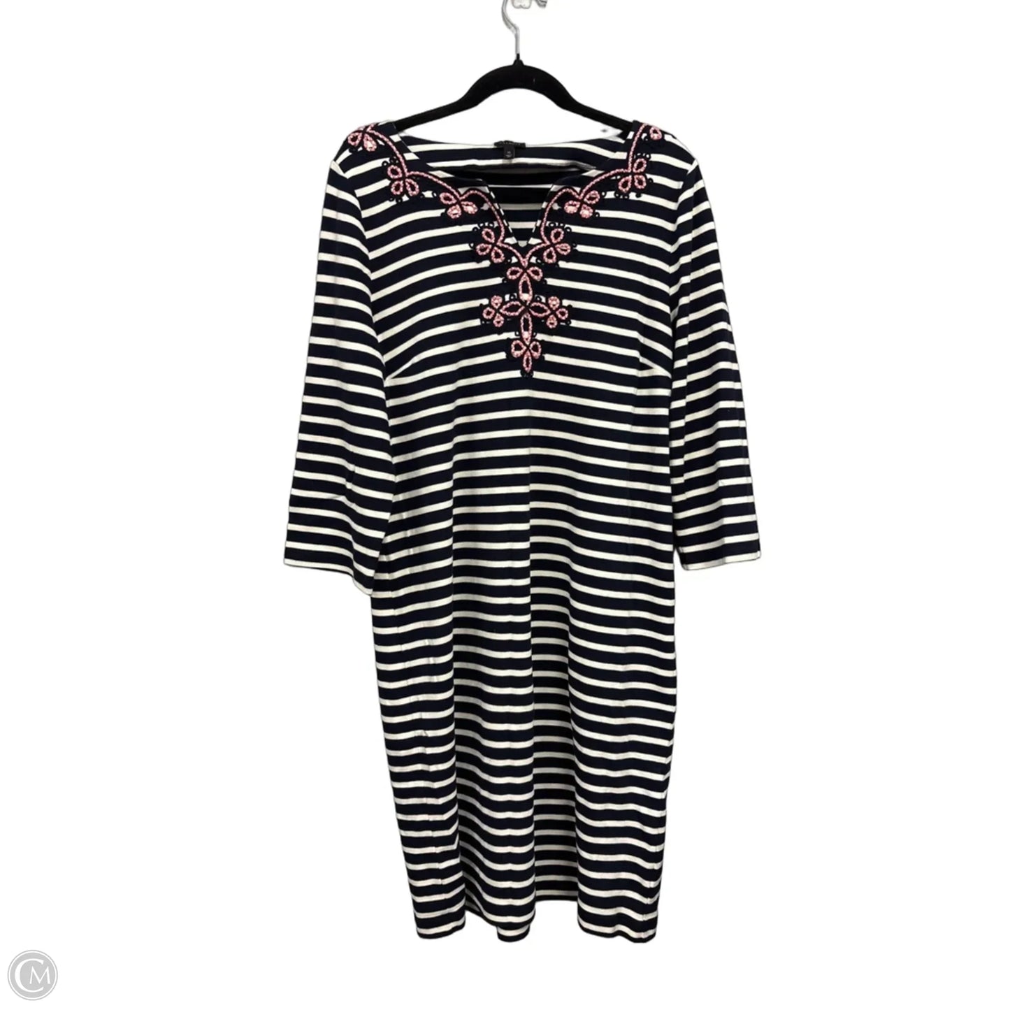 Dress Casual Short By Talbots In Blue & Cream, Size: Xl