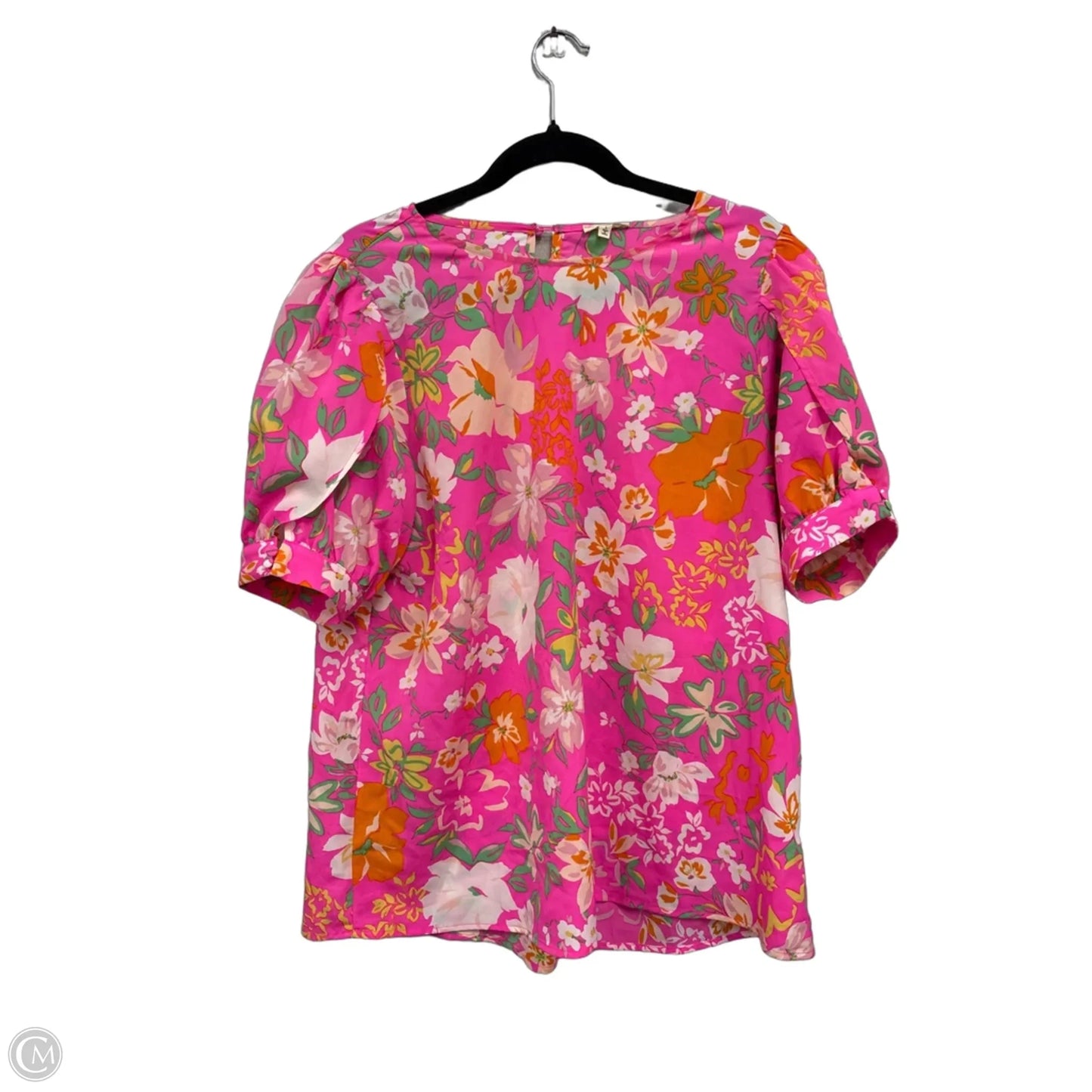 Top Short Sleeve By Jodifl In Orange & Pink, Size: L