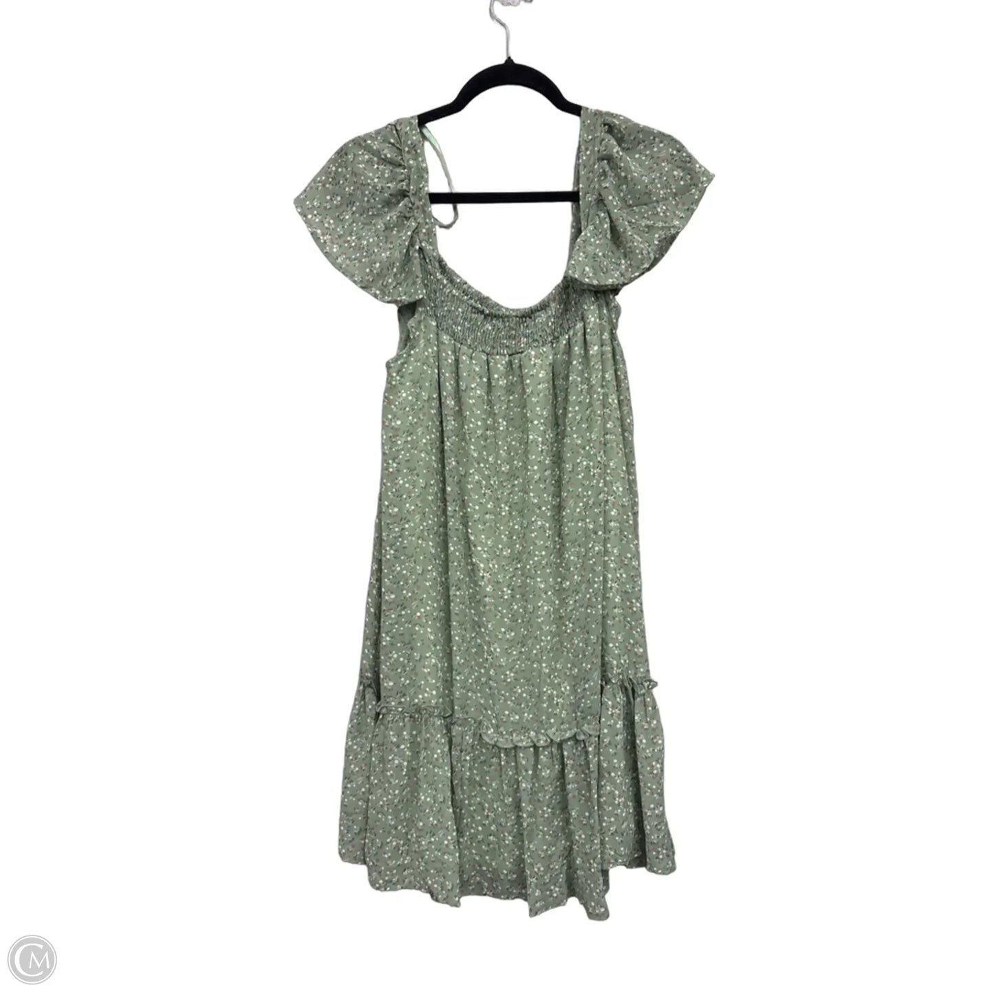 Dress Casual Short By She + Sky In Green & Orange, Size: L