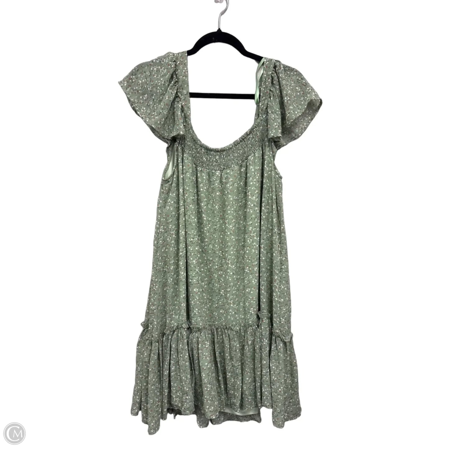 Dress Casual Short By She + Sky In Green & Orange, Size: L