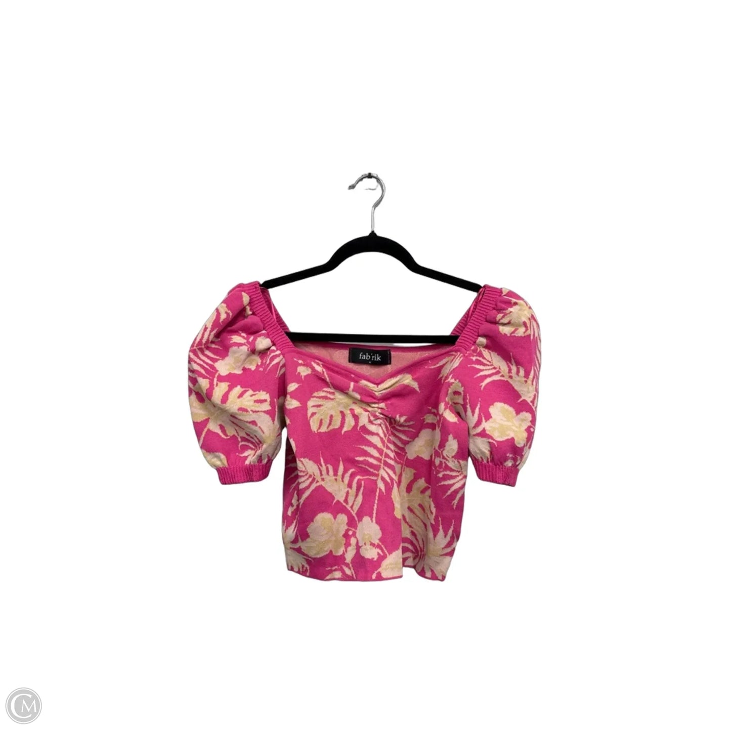 Top Short Sleeve By Fabrik In Pink & Tan, Size: M