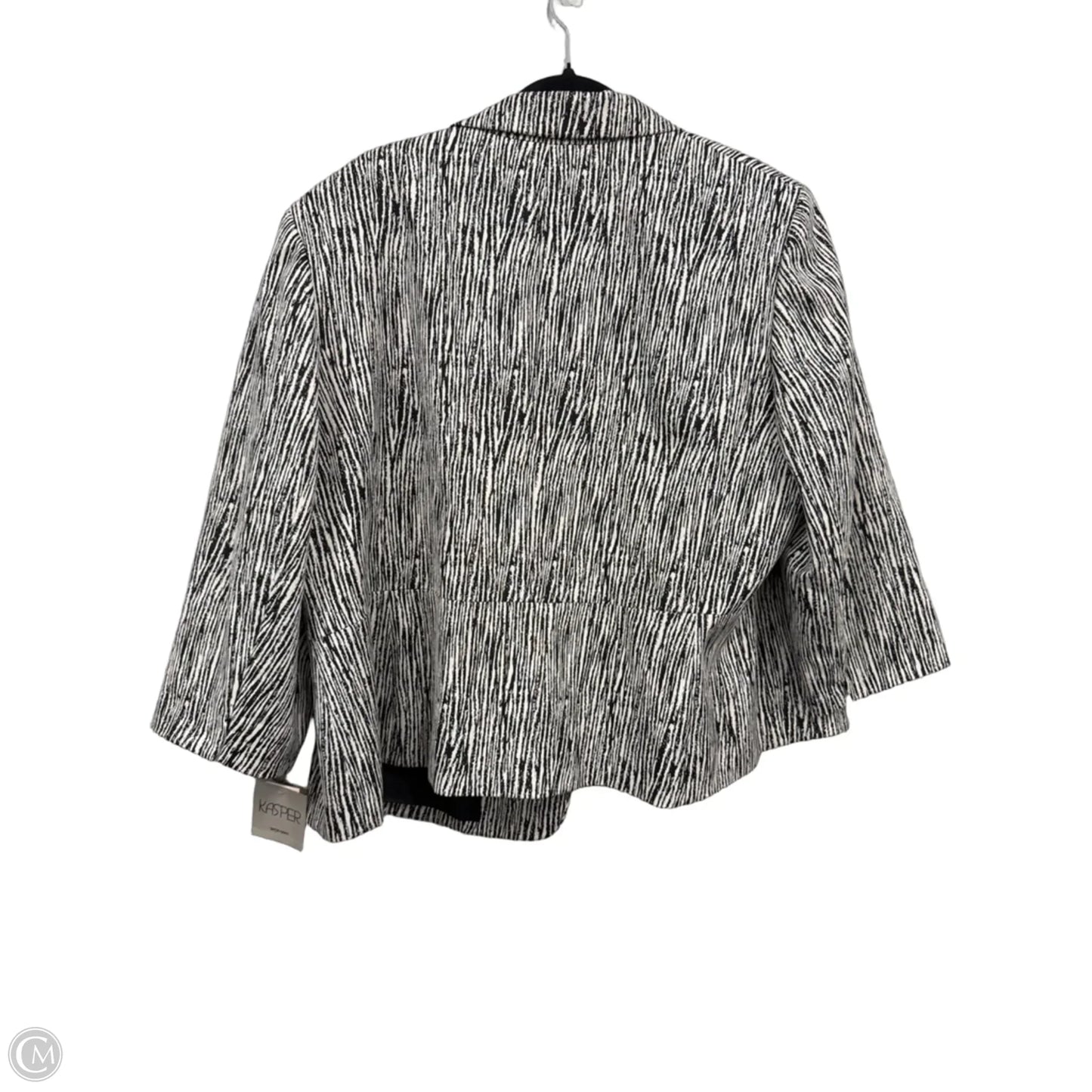 Blazer By Kasper In Black & White, Size: 3x