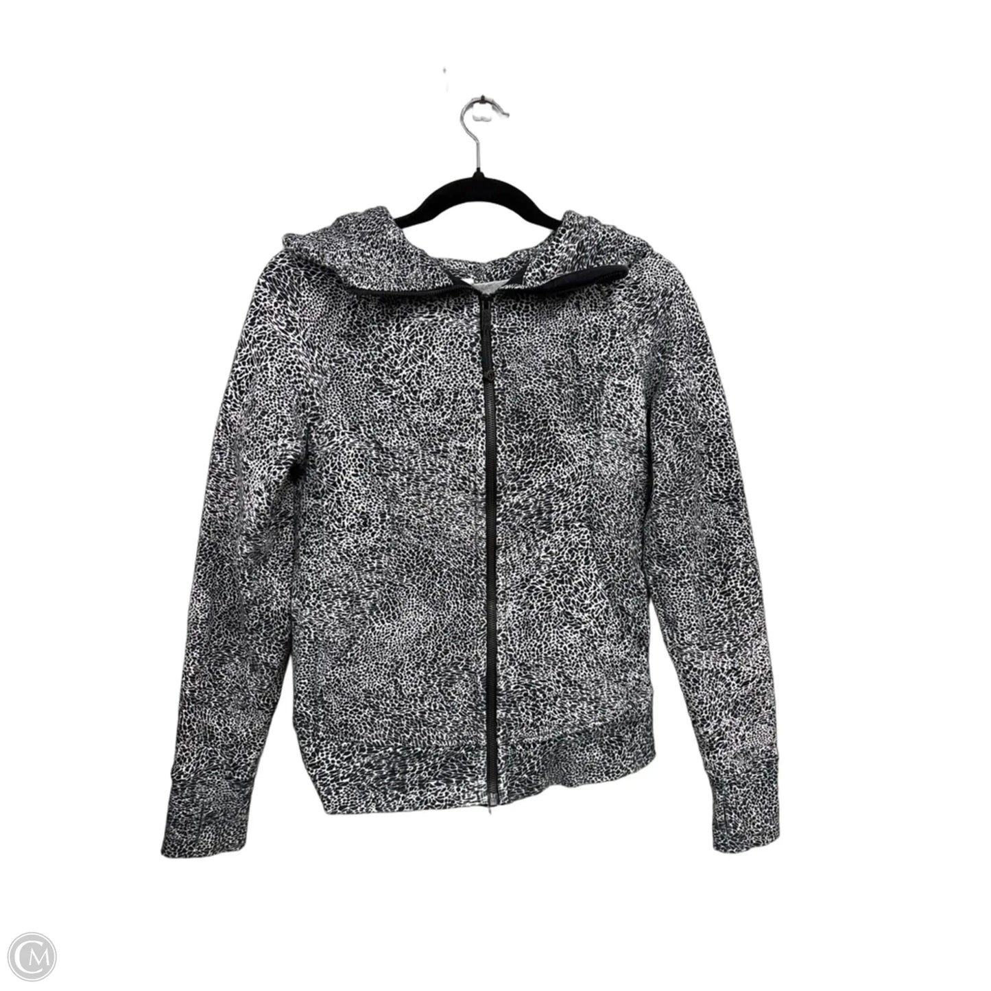 Athletic Jacket By Lululemon In Black & White, Size: 6