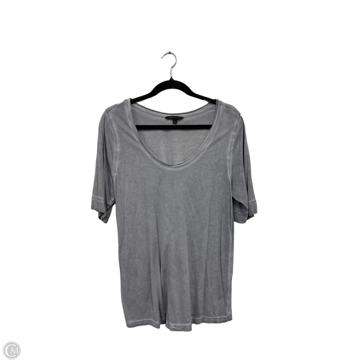 Top Short Sleeve Basic By Banana Republic In Grey, Size: L