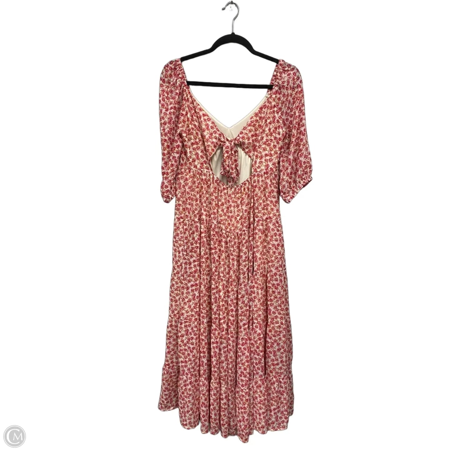 Dress Casual Midi By Clothes Mentor In Cream & Pink, Size: S