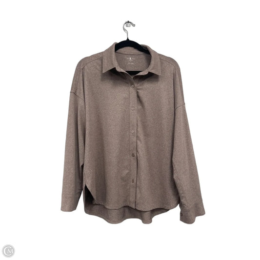 Top Long Sleeve By Lou And Grey In Tan, Size: S