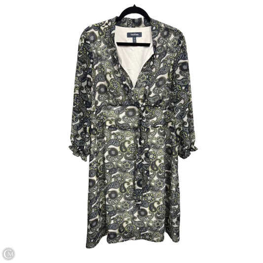 Dress Casual Midi By Modcloth In Blue & Yellow, Size: 1x