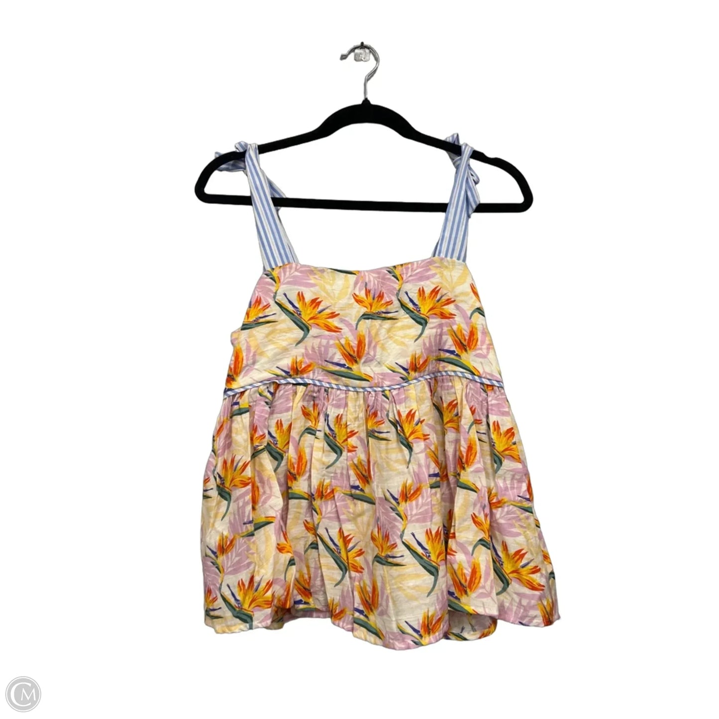 Top Sleeveless By Impeccable Pig In Orange & Purple, Size: S