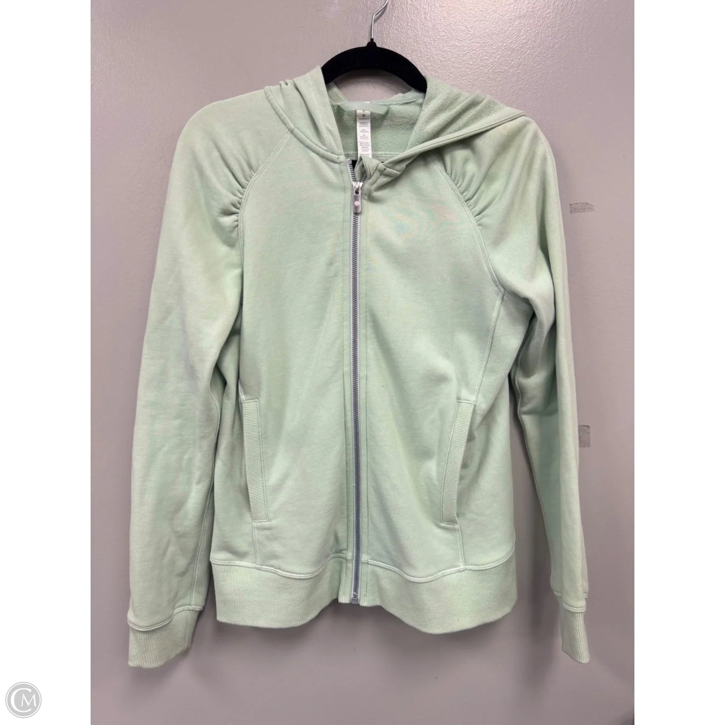 Athletic Sweatshirt Hoodie By Lululemon In Green, Size: 6