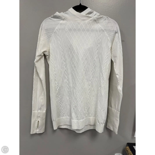 Athletic Top Long Sleeve Hoodie By Lululemon In Cream, Size: 10