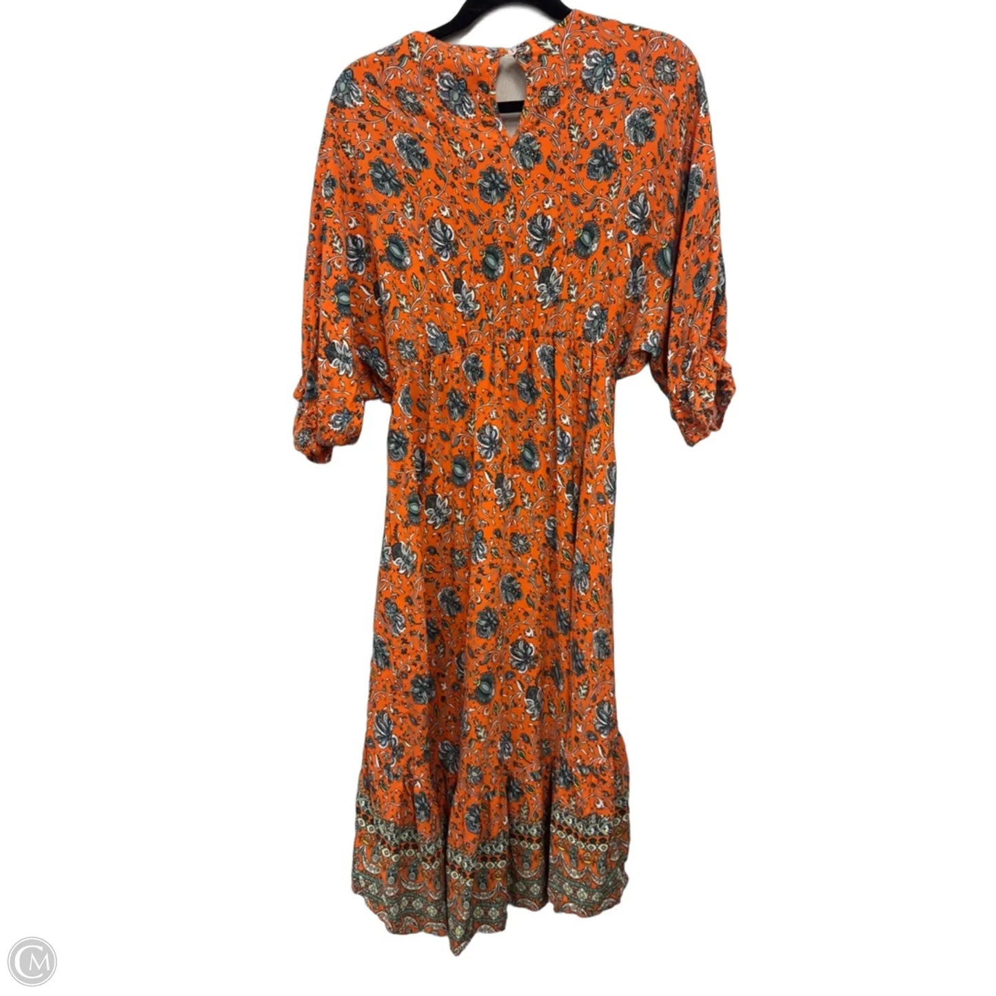 Dress Casual Midi By Umgee In Green & Orange, Size: S