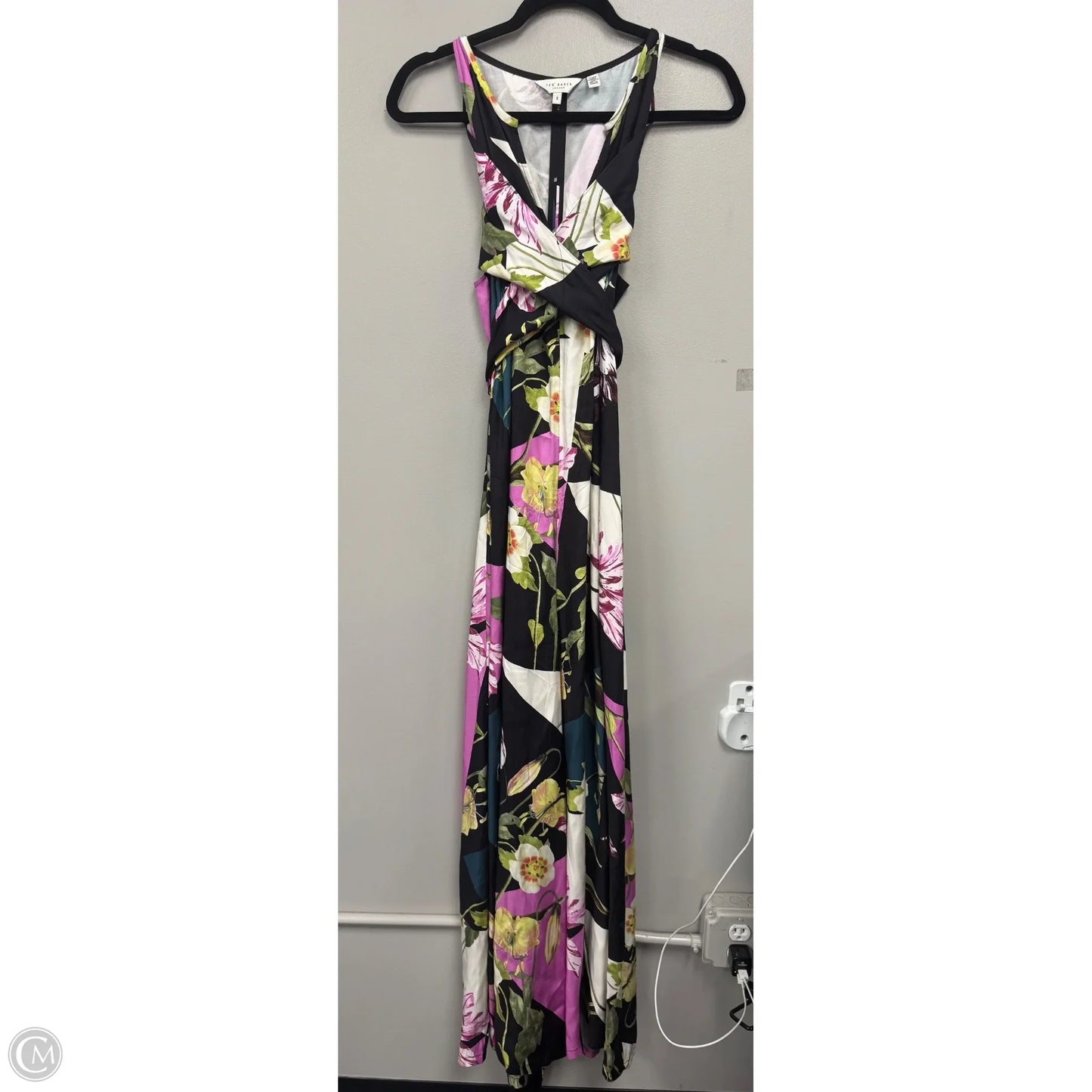 Jumpsuit By Ted Baker In Black & Pink, Size: L