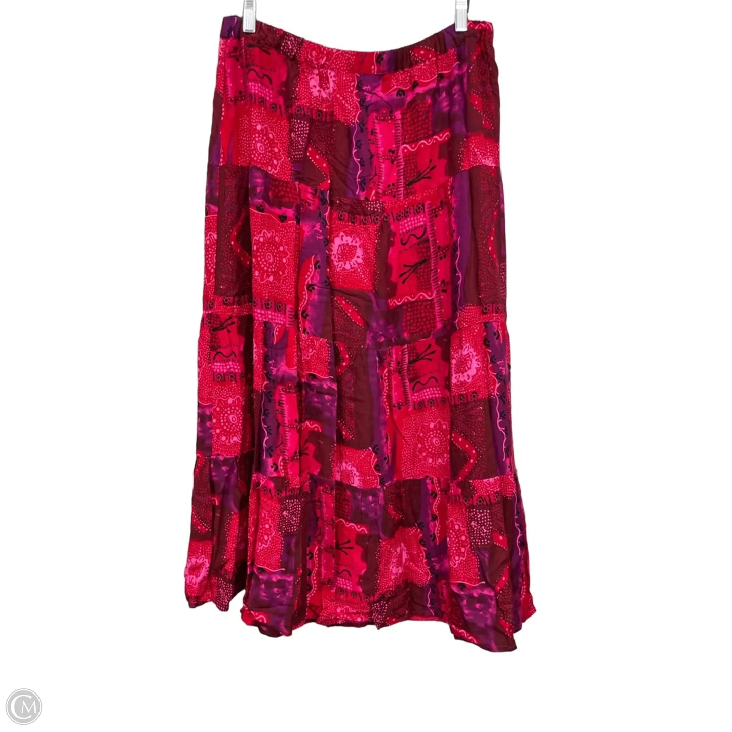 Skirt Maxi By Clothes Mentor In Purple & Red, Size: L