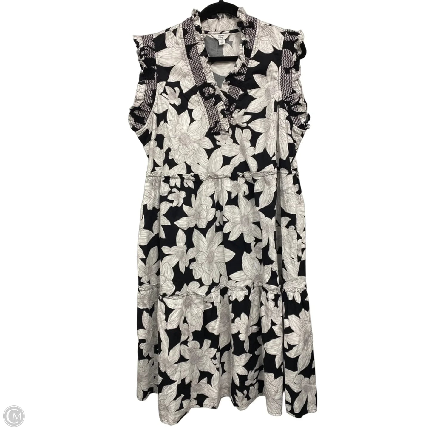Dress Casual Midi By Crown And Ivy In Black & White, Size: Xl