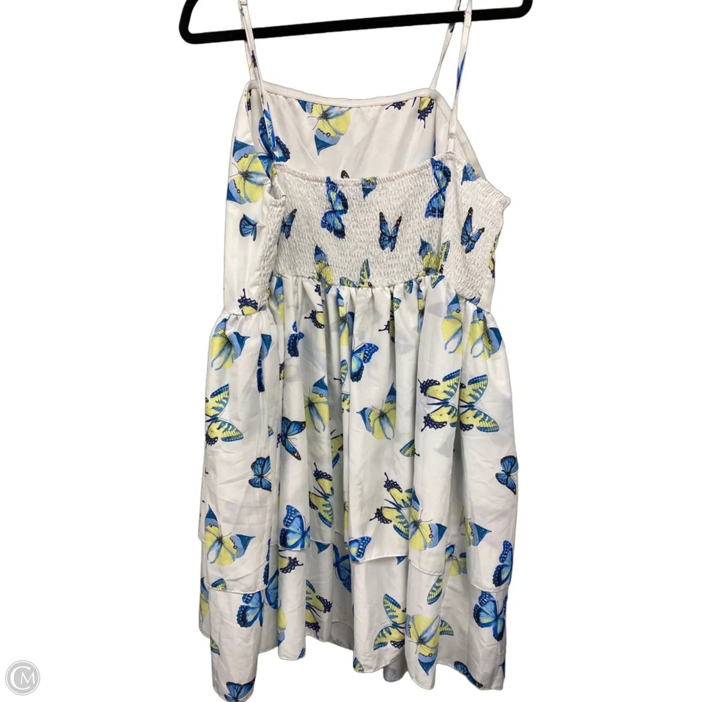 Dress Casual Midi By Shein In White & Yellow, Size: 3
