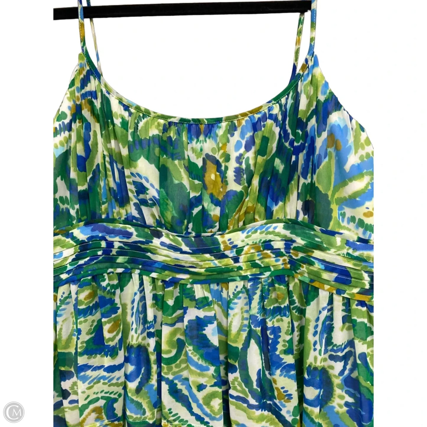 Dress Casual Midi By Jones New York In Blue & Green, Size: 14