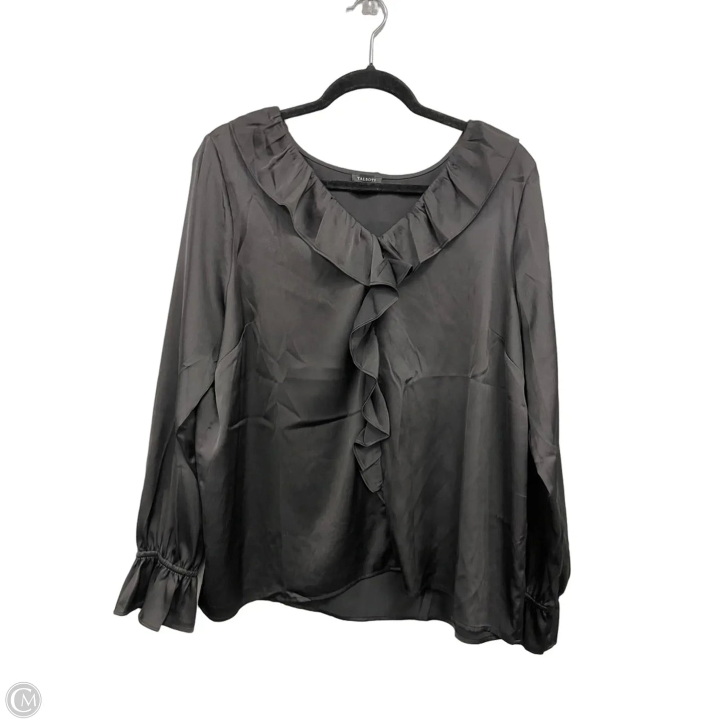 Blouse Long Sleeve By Talbots In Black, Size: Xl