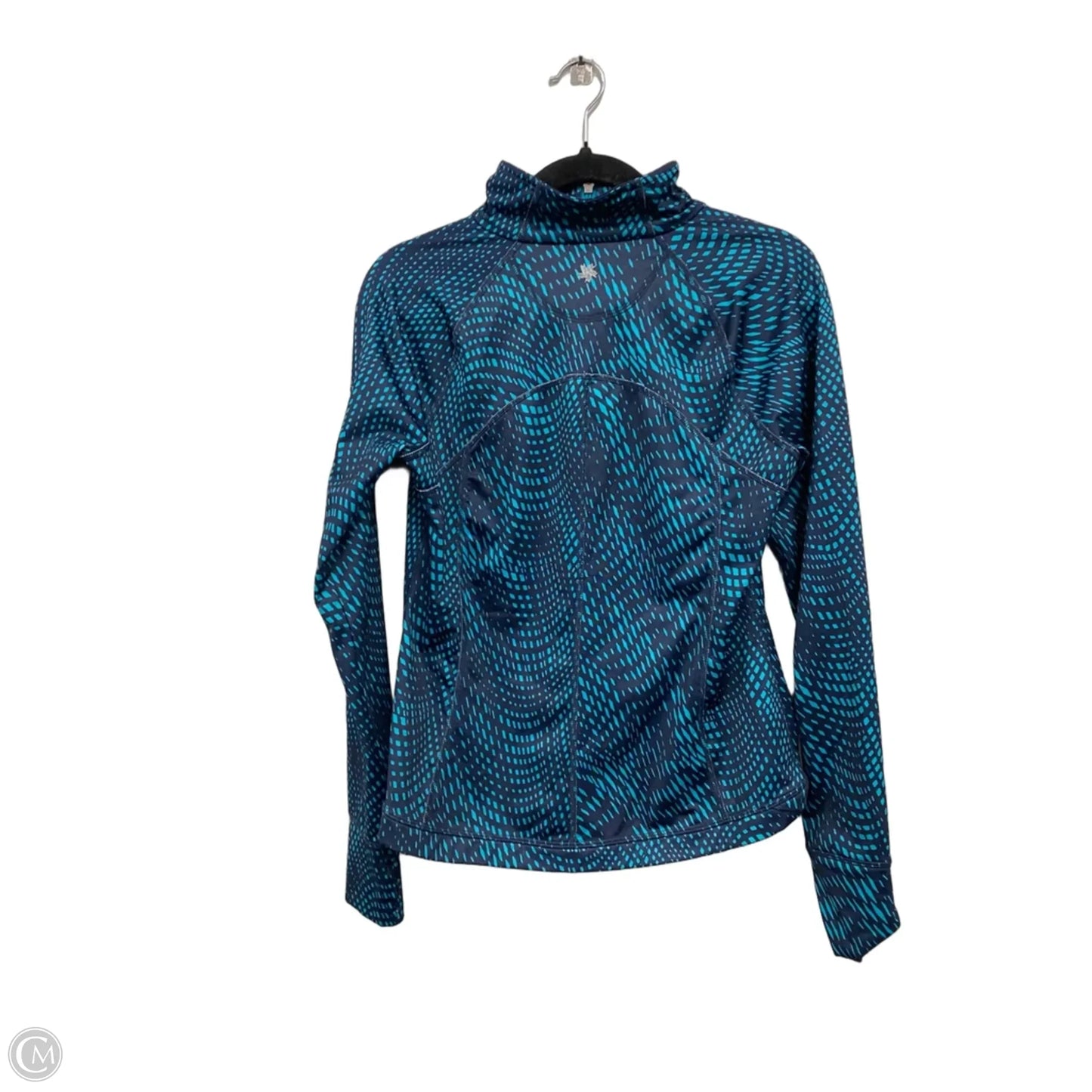 Athletic Jacket By Tek Gear In Blue & Green, Size: M