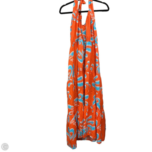 Dress Casual Maxi By Crown And Ivy In Blue & Orange, Size: Xs