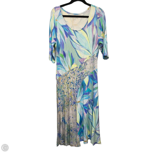 Dress Casual Midi By Soft Surroundings In Blue & Purple, Size: L