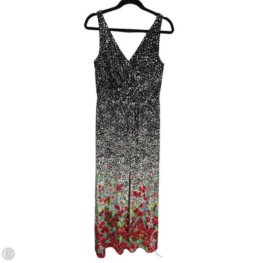 Dress Casual Maxi By Chaps In Black & Red, Size: L