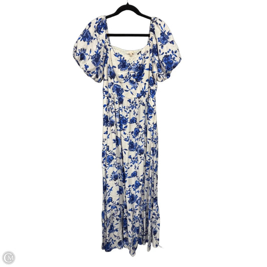 Dress Casual Maxi By Skies Are Blue In Blue & White, Size: M
