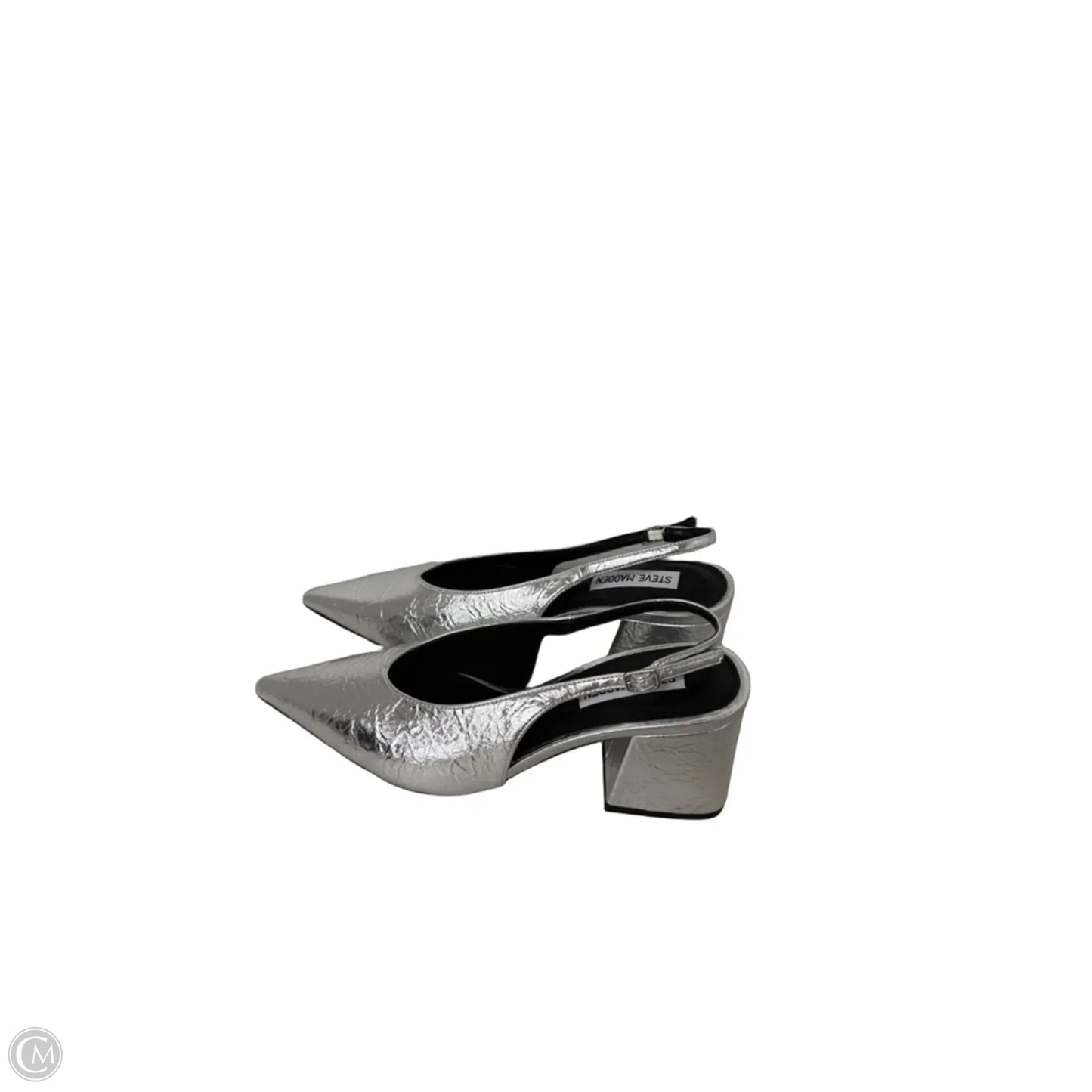 Shoes Heels Block By Steve Madden In Silver, Size: 7.5