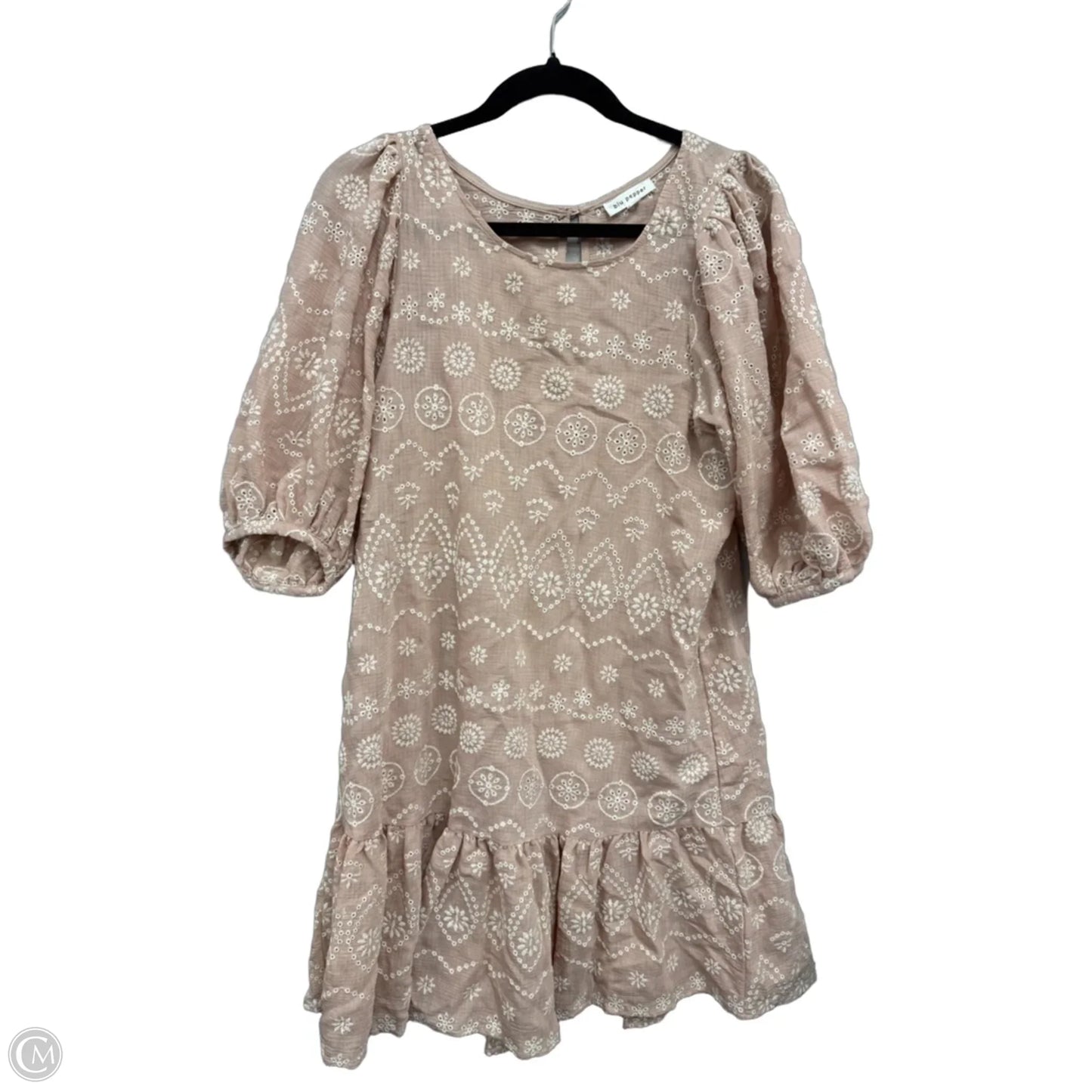 Dress Casual Midi By Blu Pepper In Cream & Pink, Size: S