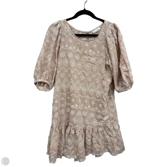 Dress Casual Midi By Blu Pepper In Cream & Pink, Size: S
